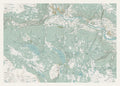 Gålå veggkart – 70×50 cm topografisk kart, Gudbrandsdalen