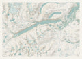 Gjende veggkart – 70×50 cm topografisk kart, Jotunheimen