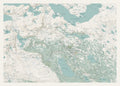 Beitostølen veggkart – 70×50 cm topografisk kart, Jotunheimen